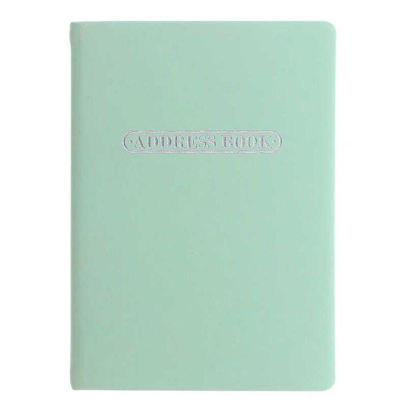 Letts of London Pastel A6 Address Book - Duck Egg image number 0